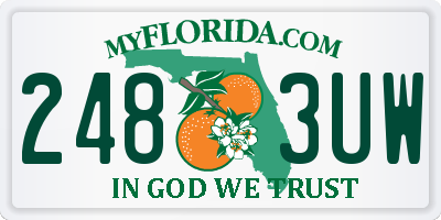 FL license plate 2483UW