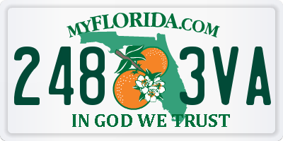 FL license plate 2483VA