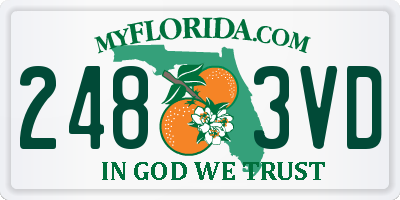 FL license plate 2483VD