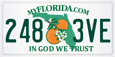 FL license plate 2483VE