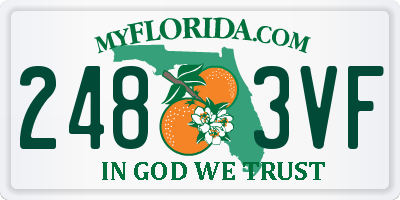 FL license plate 2483VF