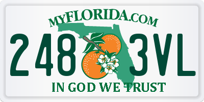 FL license plate 2483VL
