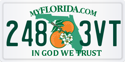 FL license plate 2483VT