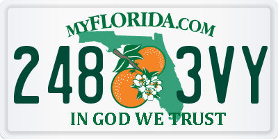 FL license plate 2483VY