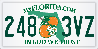 FL license plate 2483VZ