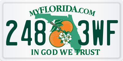 FL license plate 2483WF
