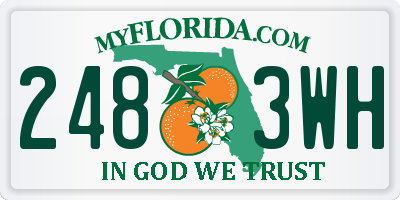 FL license plate 2483WH