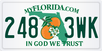 FL license plate 2483WK