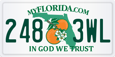 FL license plate 2483WL