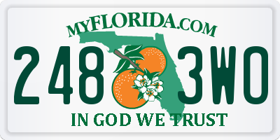 FL license plate 2483WO