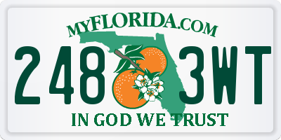 FL license plate 2483WT