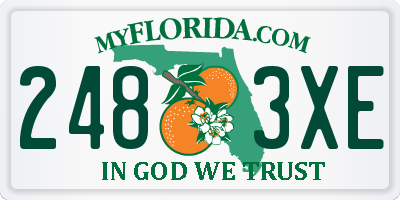 FL license plate 2483XE
