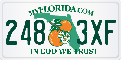 FL license plate 2483XF