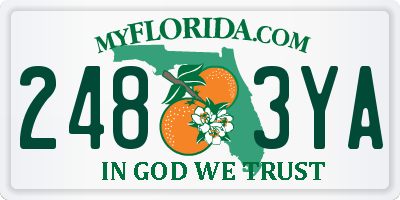 FL license plate 2483YA