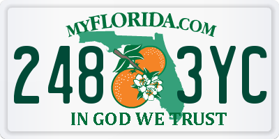 FL license plate 2483YC