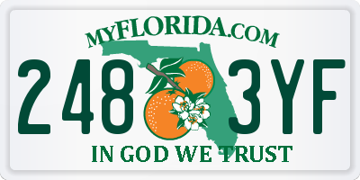 FL license plate 2483YF