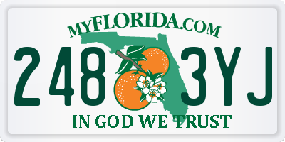 FL license plate 2483YJ