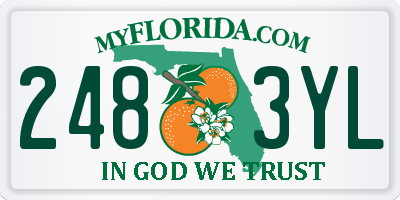 FL license plate 2483YL