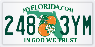 FL license plate 2483YM