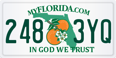 FL license plate 2483YQ