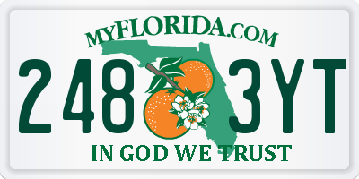 FL license plate 2483YT