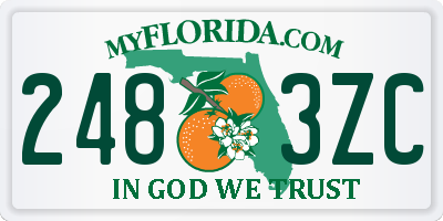 FL license plate 2483ZC