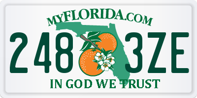 FL license plate 2483ZE