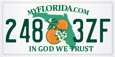 FL license plate 2483ZF