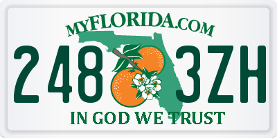FL license plate 2483ZH