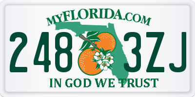 FL license plate 2483ZJ