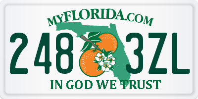 FL license plate 2483ZL