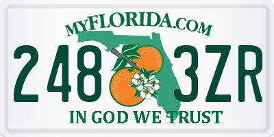 FL license plate 2483ZR