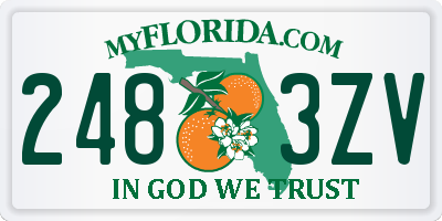 FL license plate 2483ZV