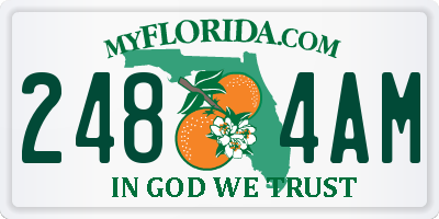 FL license plate 2484AM