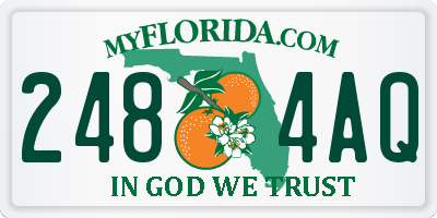 FL license plate 2484AQ