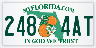 FL license plate 2484AT