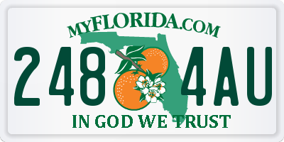 FL license plate 2484AU