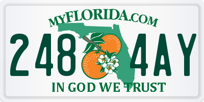 FL license plate 2484AY