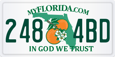 FL license plate 2484BD