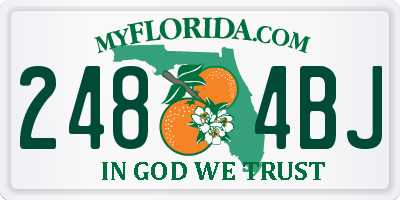 FL license plate 2484BJ