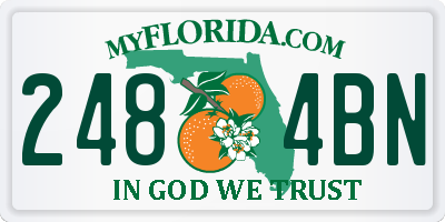 FL license plate 2484BN