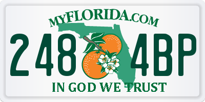 FL license plate 2484BP