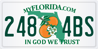 FL license plate 2484BS