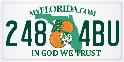 FL license plate 2484BU