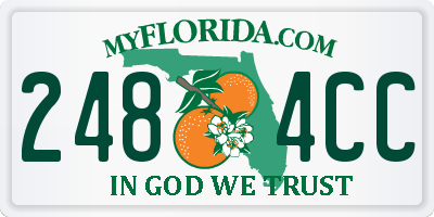 FL license plate 2484CC