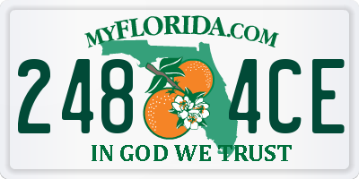 FL license plate 2484CE