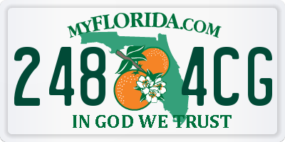 FL license plate 2484CG