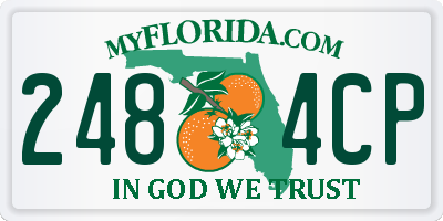 FL license plate 2484CP