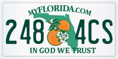 FL license plate 2484CS