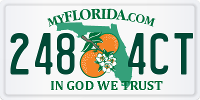 FL license plate 2484CT